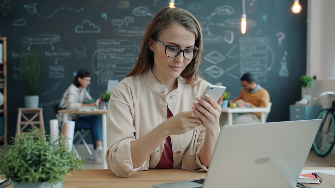 Creator workspace with Instagram story graphic mockups and readable text on a phone preview
